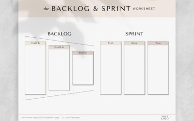 The Backlog and Sprint Worksheet