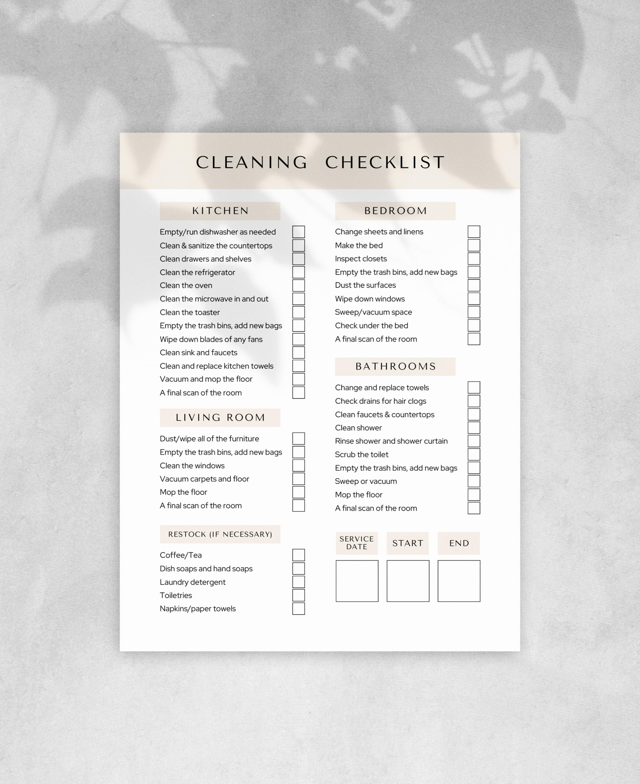 airbnbcleaningchecklist