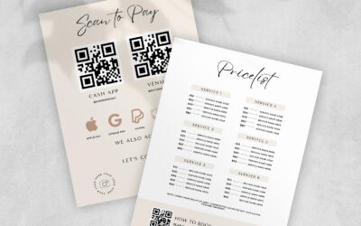 Scan to Pay Signs with Pricelist