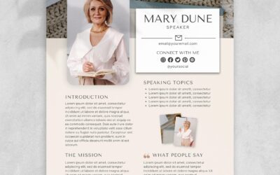Speaker One Sheet Template