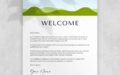 Welcome Letter Template