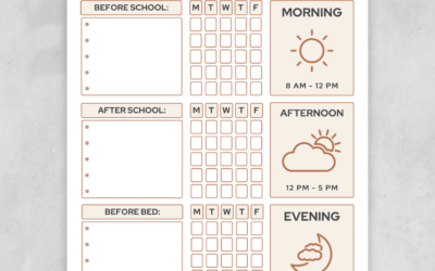 Kids daily school checklist
