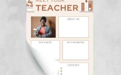 Meet the teacher templates (5 different layouts)