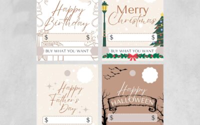 Money Card Template Canva (pack 20)