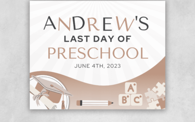 Preschool Graduation Sign