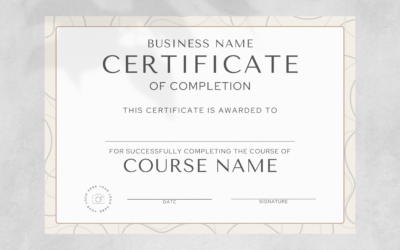 Certificate Of Completion