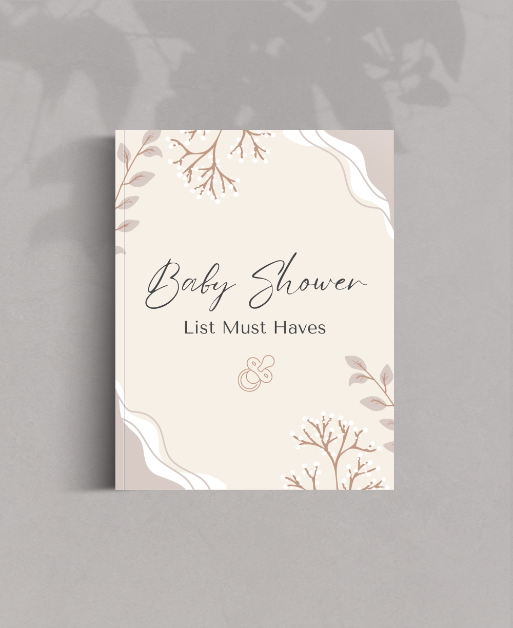 baby shower list Mock Ups