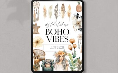 Boho Vibes Digital Stickers