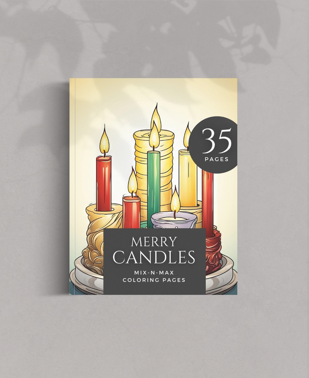Merry Candles coloring Mock Ups