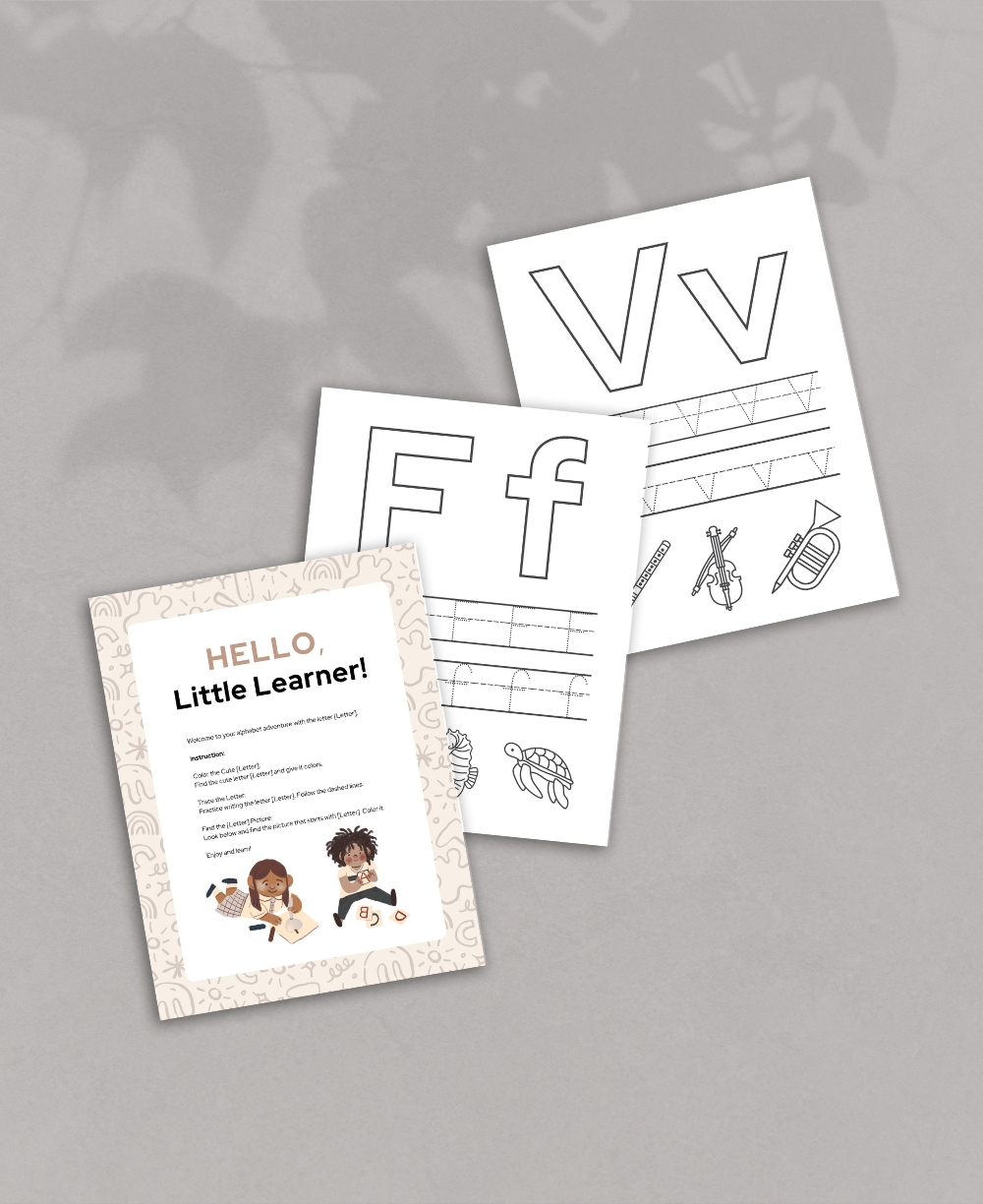 Vocabulary + Learning the Alphabet Mock Up