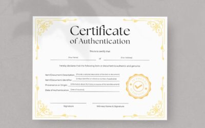 COA Certificate