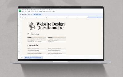 Website Design Questionnaire Template
