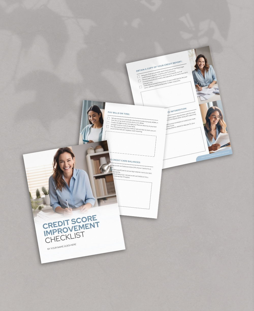Credit Score Improvement Checklist Mock Up