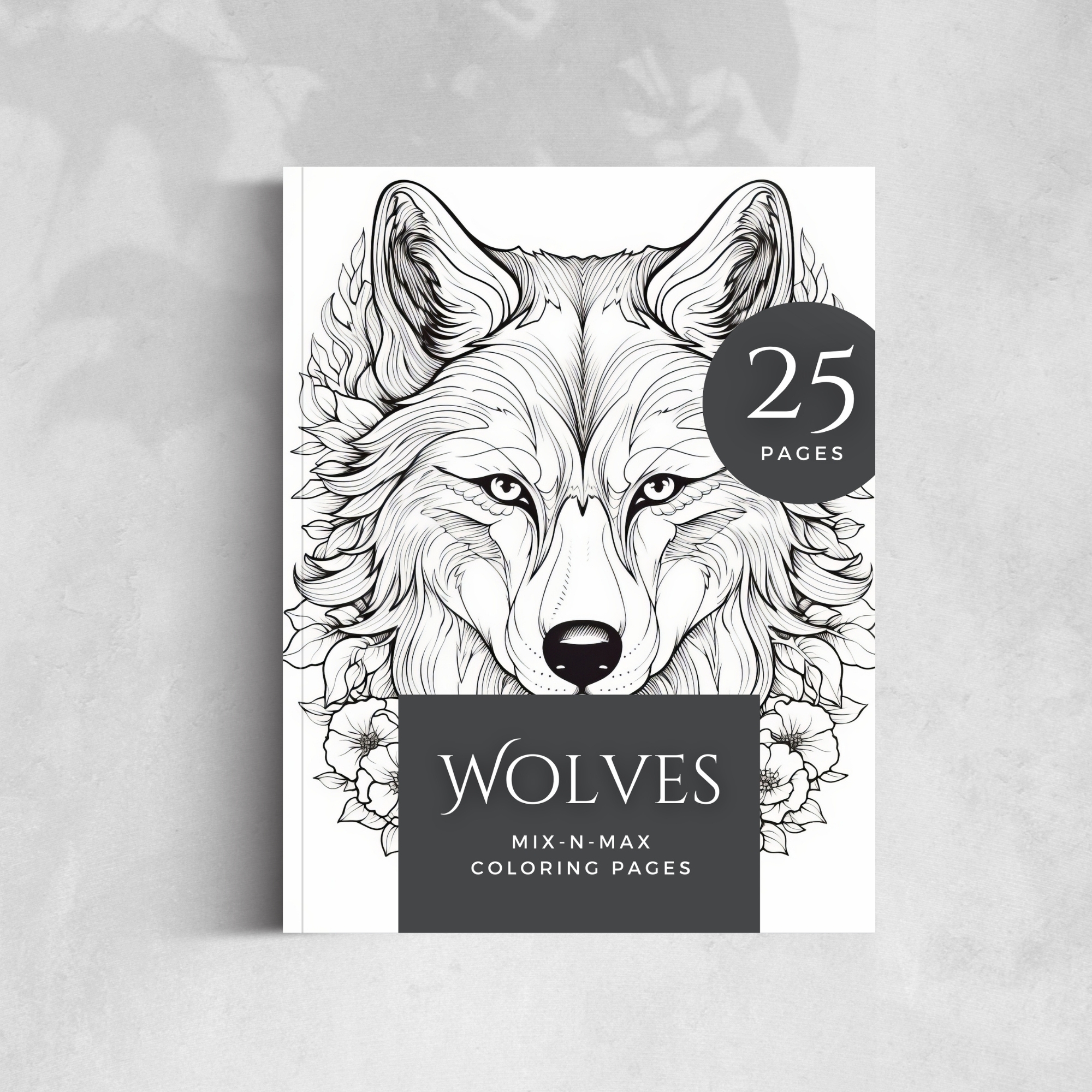 Mindfullness Wolves Coloring Mock Up