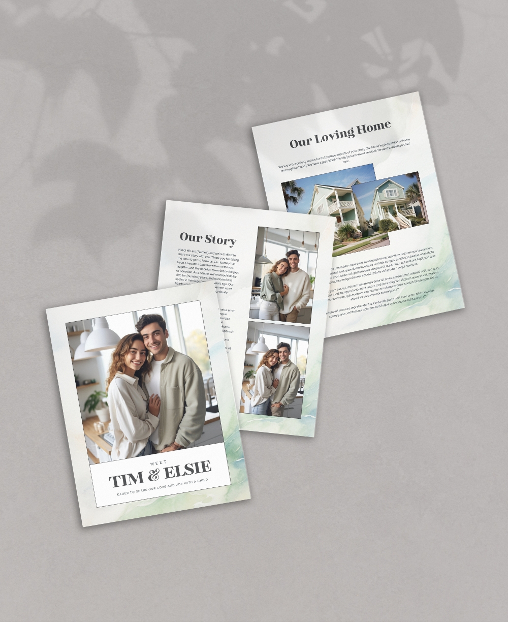 Adoption Profile Template Canva Mock Up