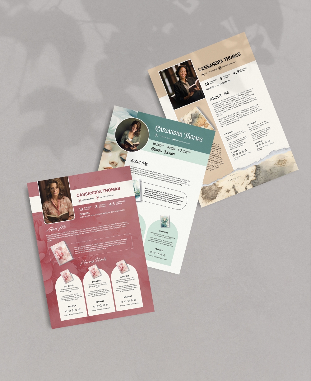 Author Media Kit Canva Template Mock Up