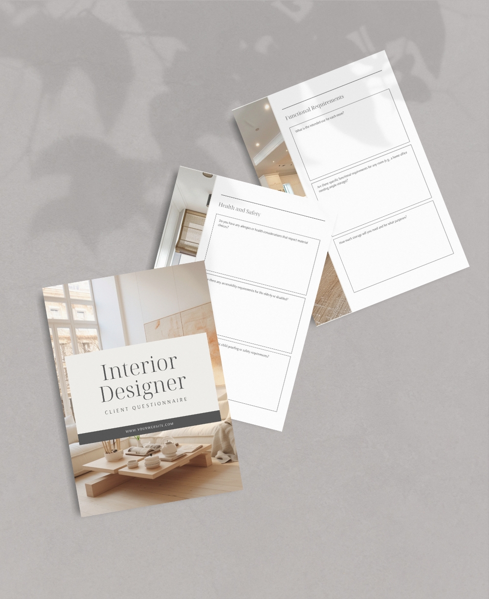Interior Design Questionnaire Mock Up