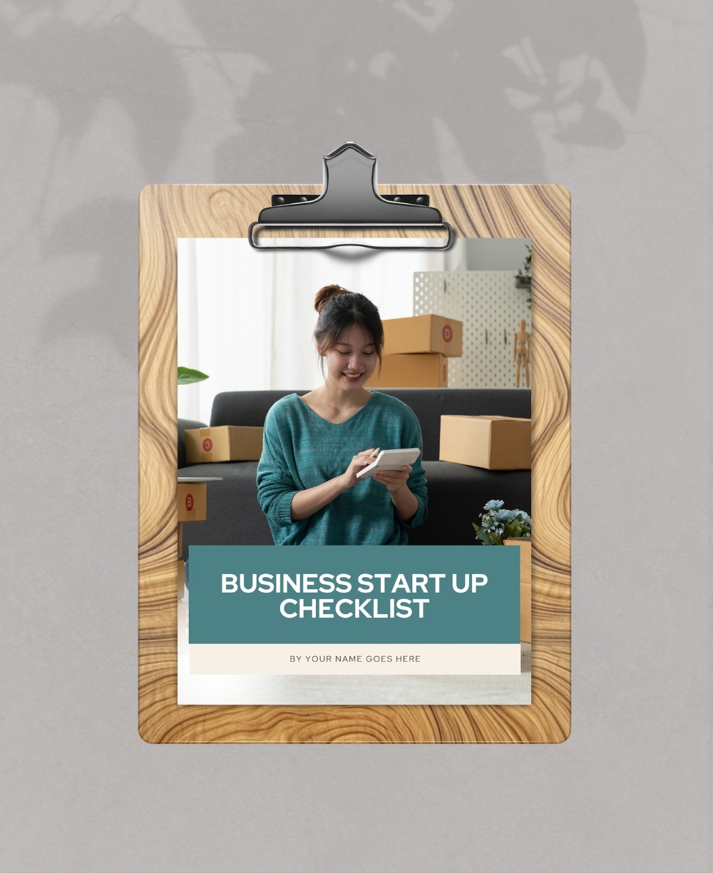 Business Startup Checklist Clipboard mock up