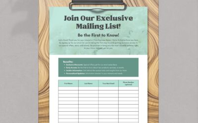 Email List Sign Up