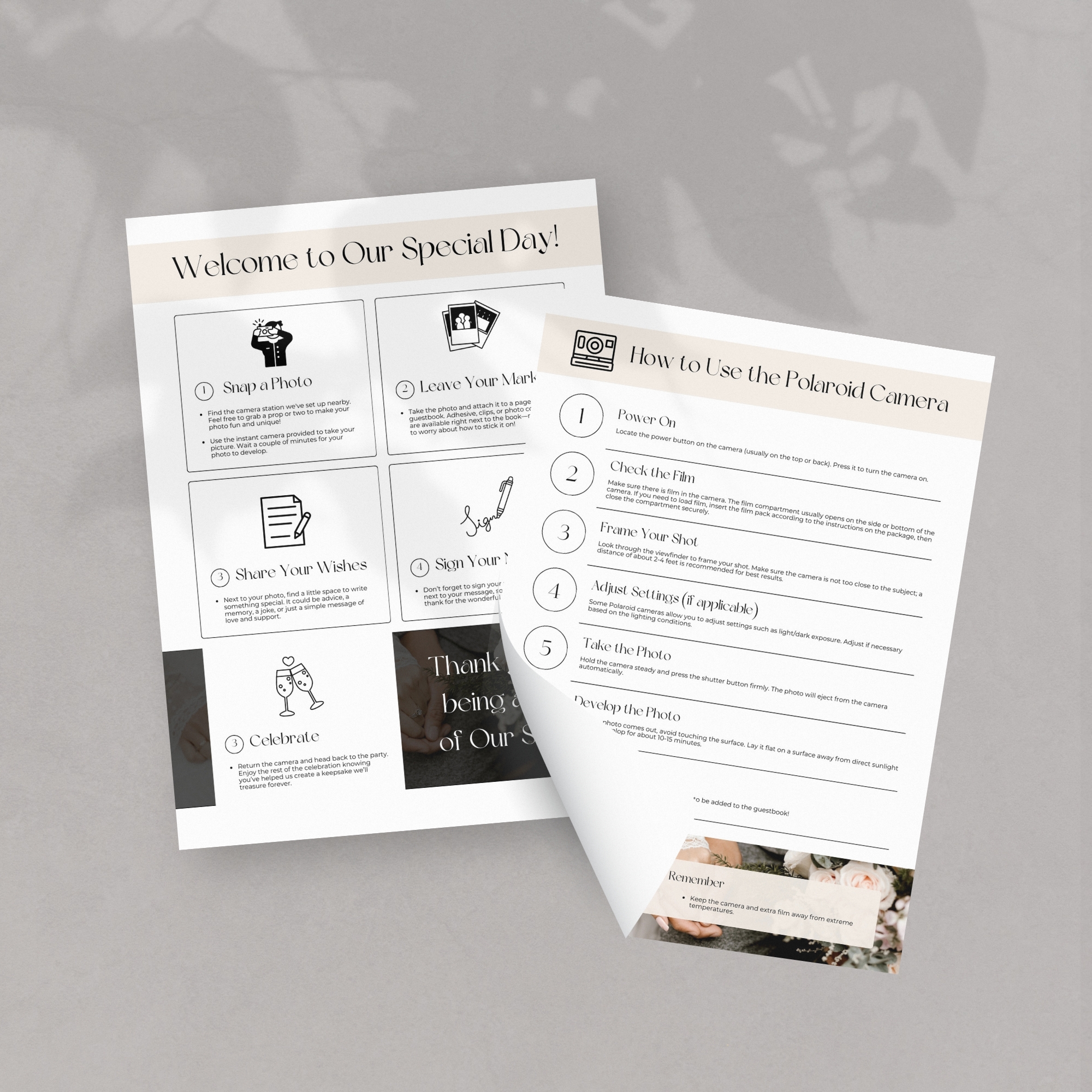 Photo Guestbook Instructions Two Page Mock Up