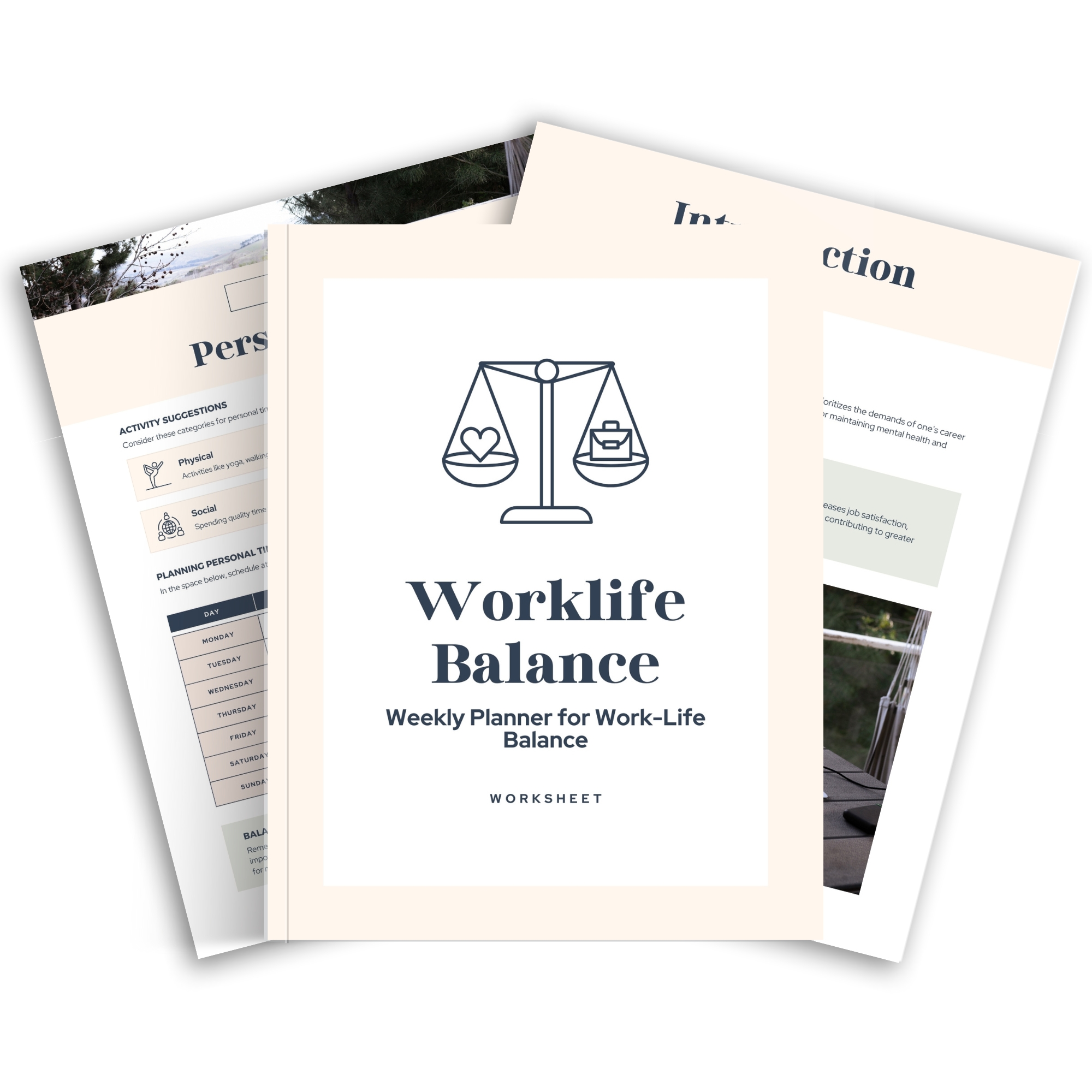 Worklife Balance Worksheet Mock Up