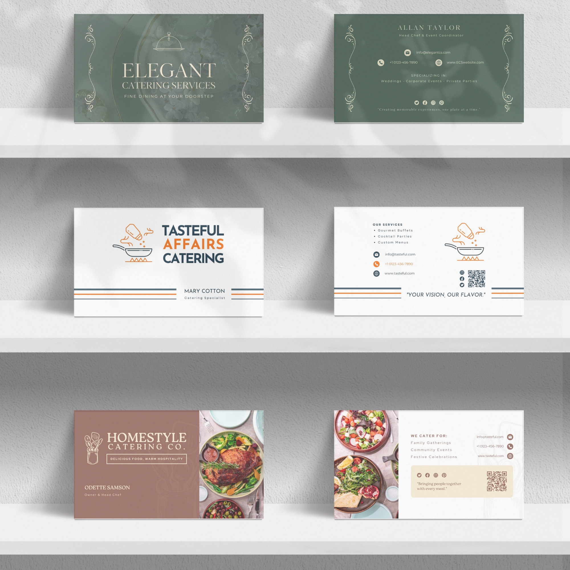 Catering business card Mock Up