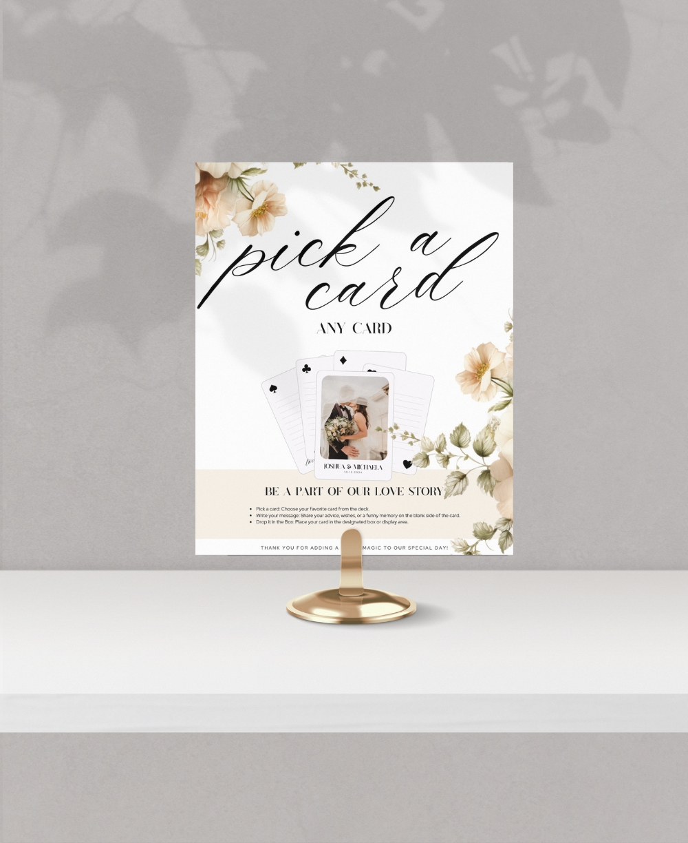 Guestbook Sign For Playing Cards Mock Up