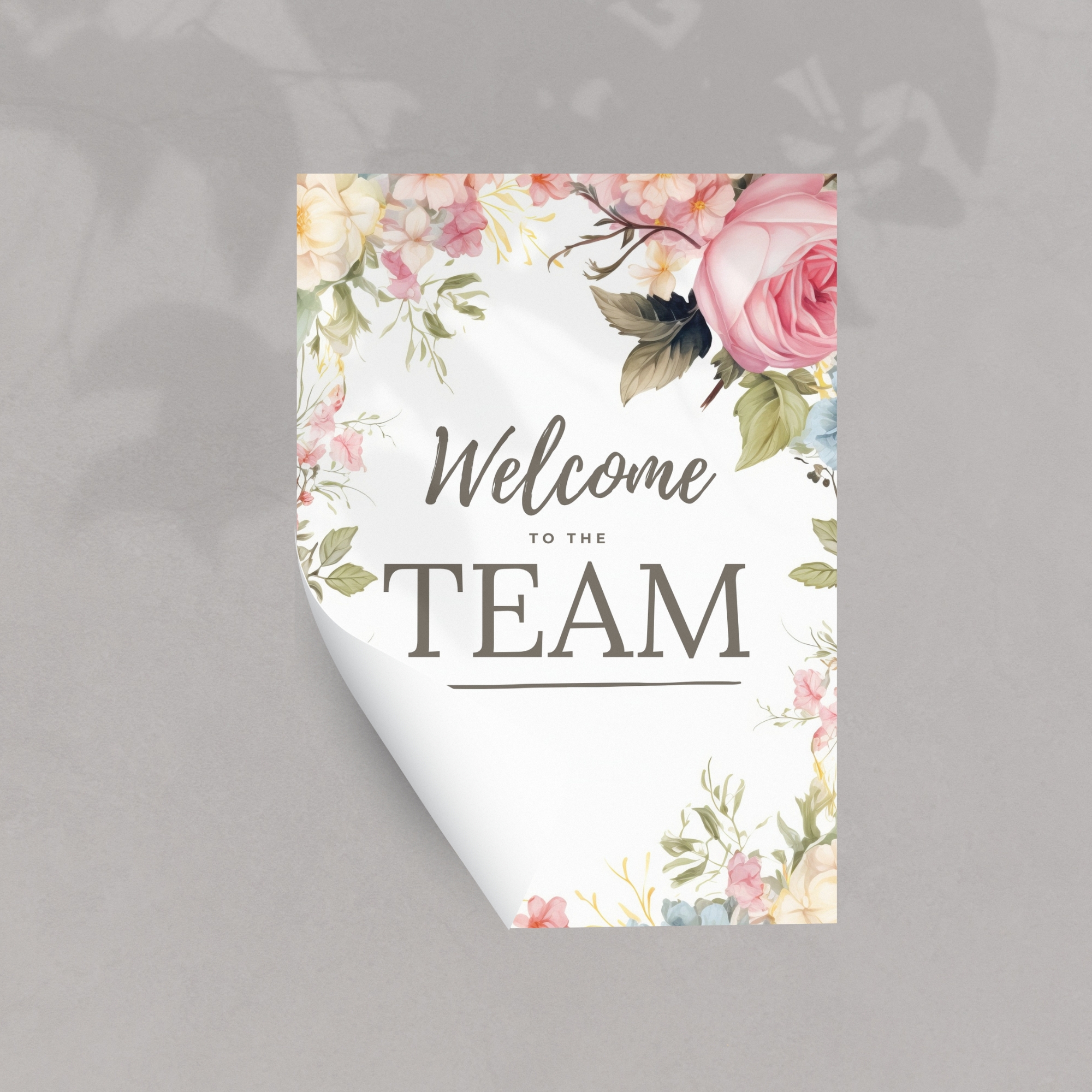 Welcome To The Team Printable one page Mock Up