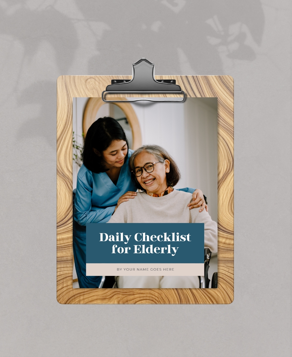 daily checklist for elderly Checklist Clipboard mock up