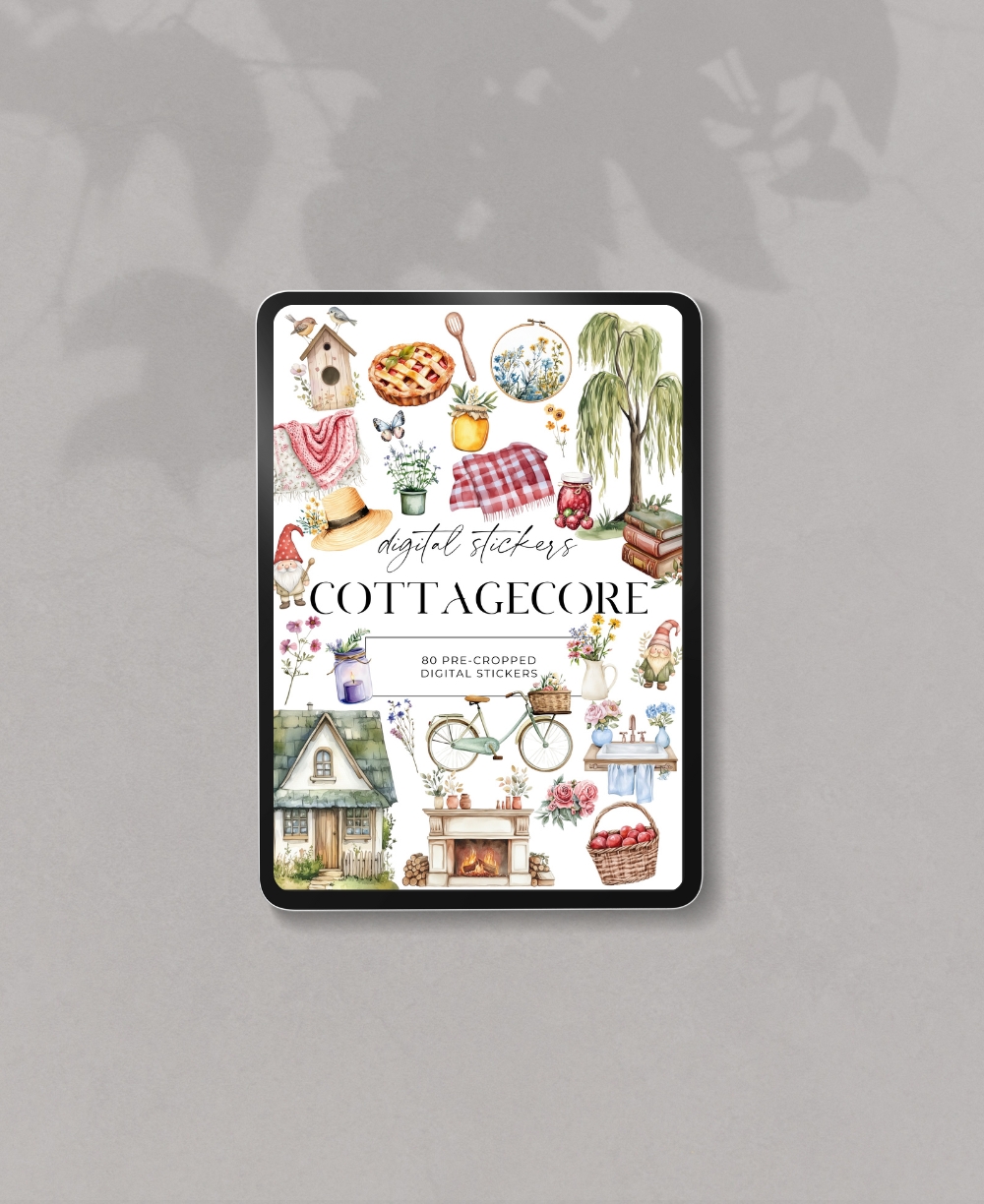 Cottagecore DIGITAL STICKER Mock Ups