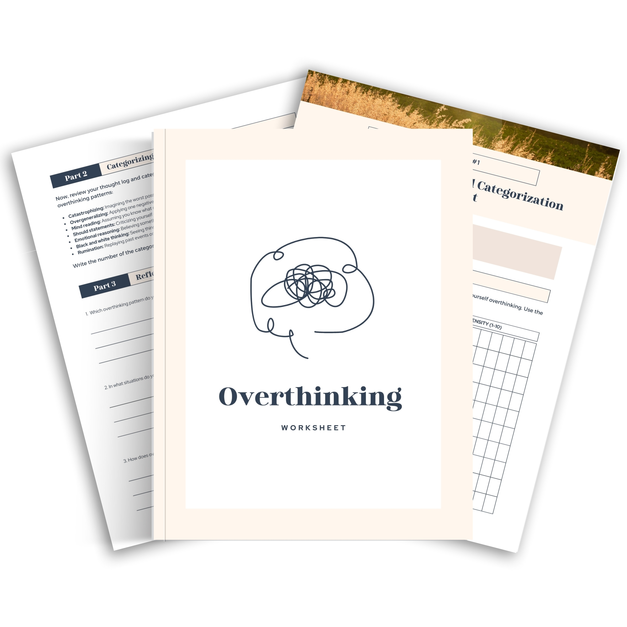 Overthinking Worksheets Mock Up