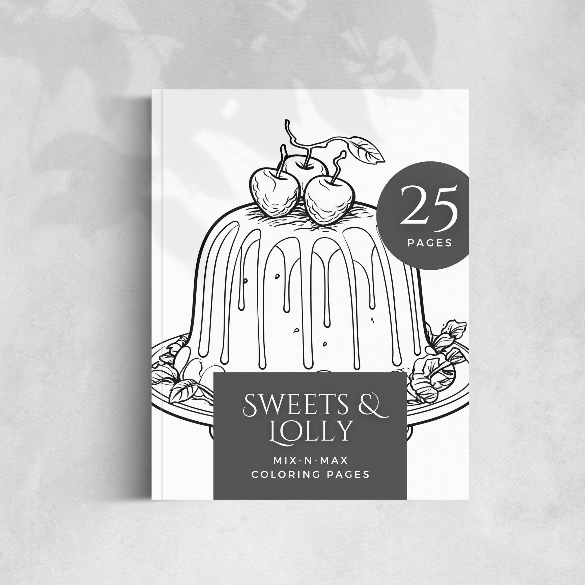Sweets & Lolly Coloring Book Mock Up