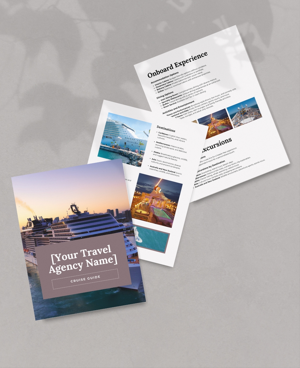 Travel agent – cruise guide Mock Up