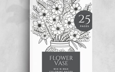 Flower Vase Coloring Book