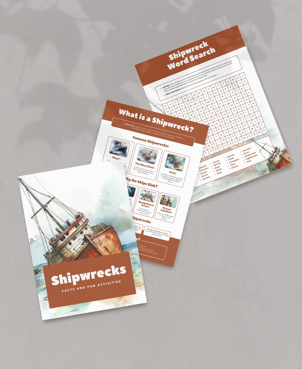 Shipwreck Activity Pack Mock Up