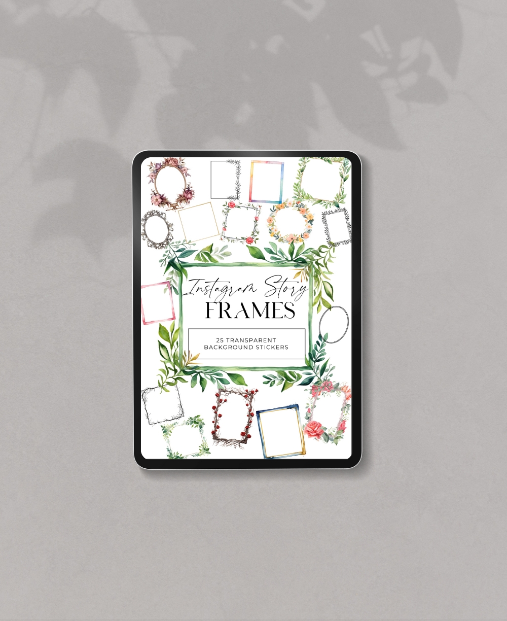 Instagram Story Stickers Frames Mock Ups