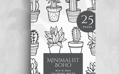 Minimalist Boho Coloring Book
