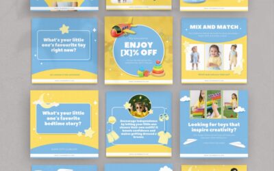 Social Media Templates Childrens Shop Colorful