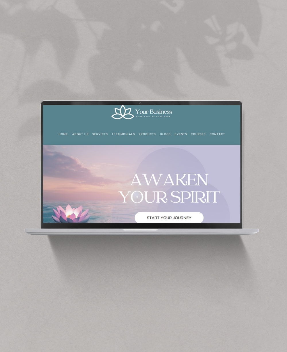Spiritual Website Template Canva Mock Up