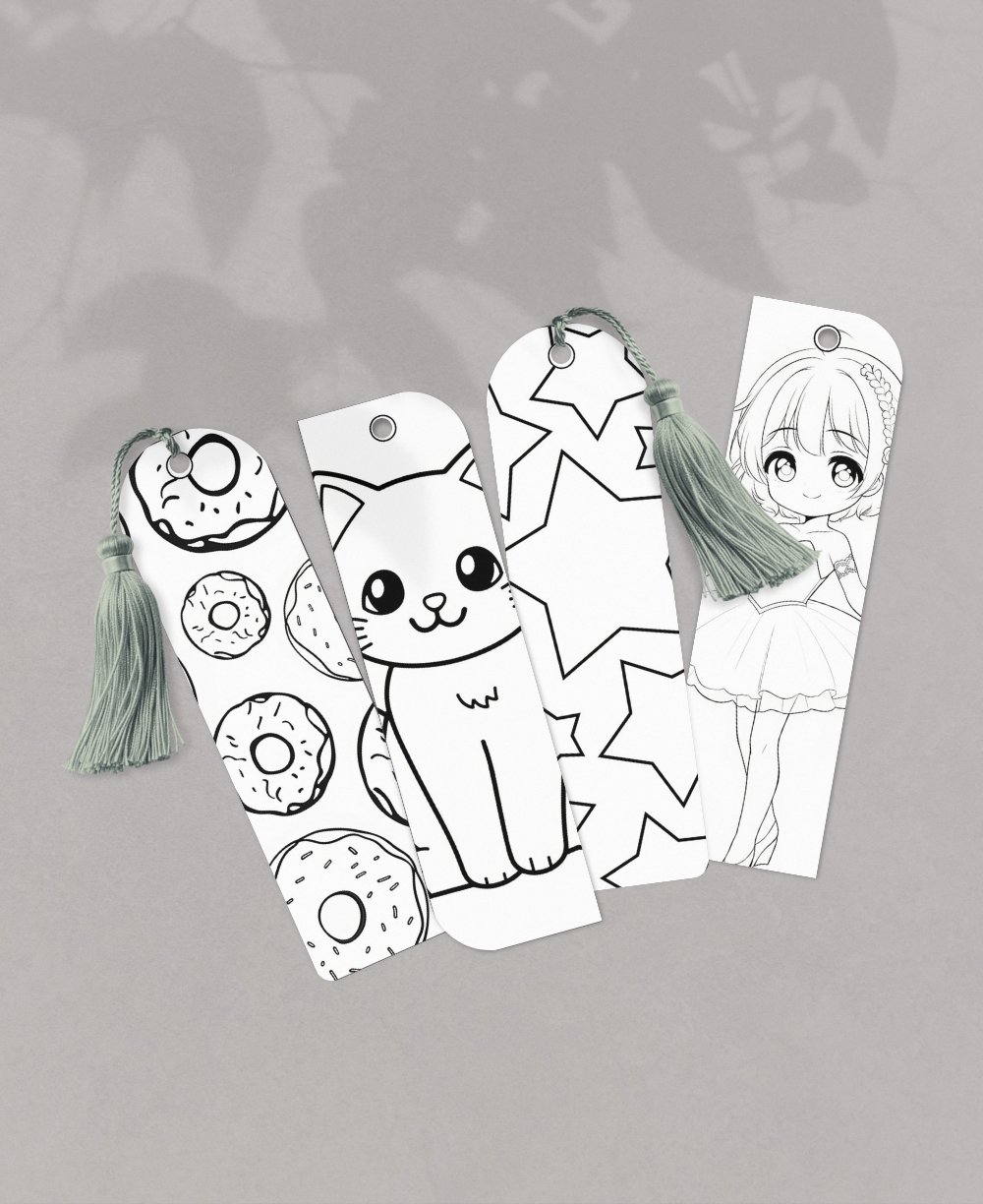 Coloring Bookmarks Mock Ups