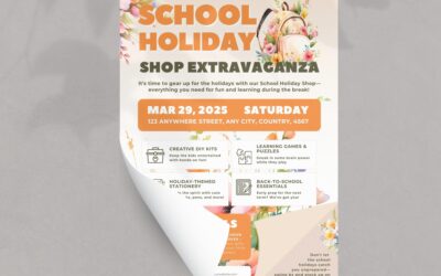 School Holiday Shop Flyer