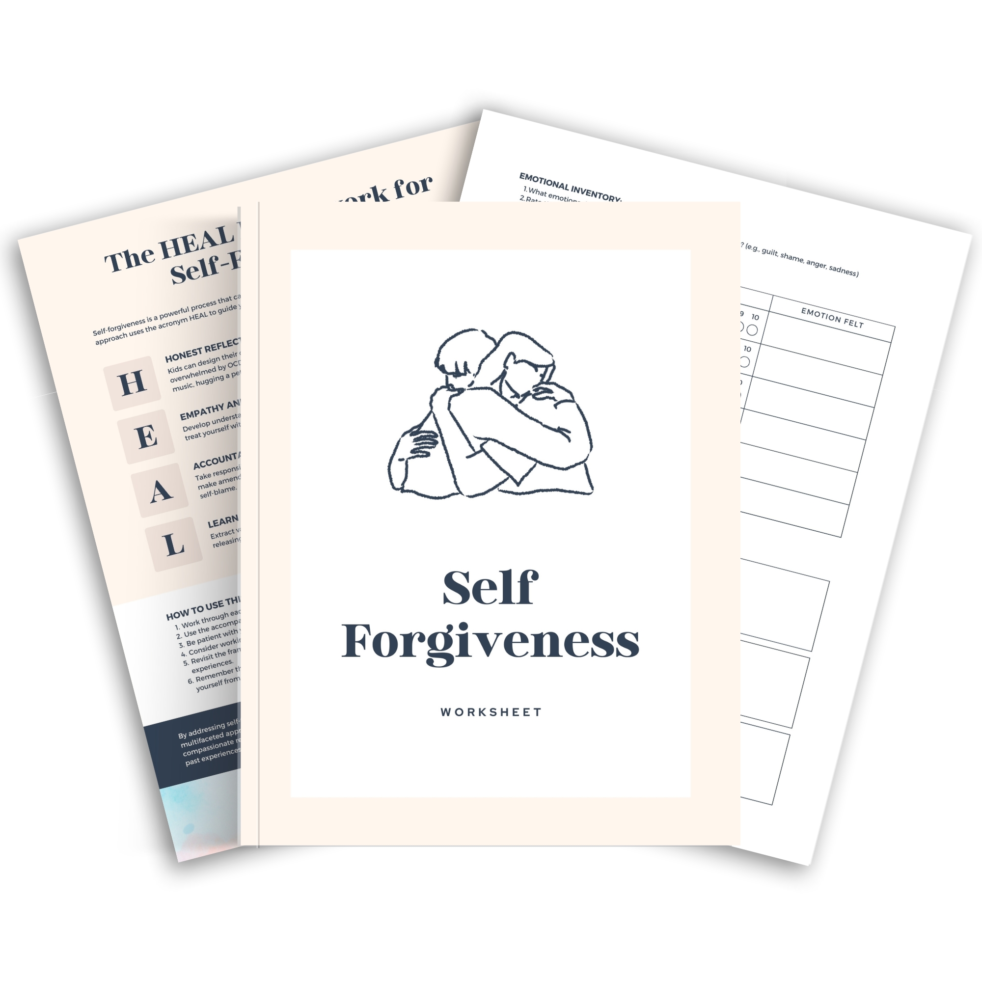 Self Forgiveness Worksheets Mock Up