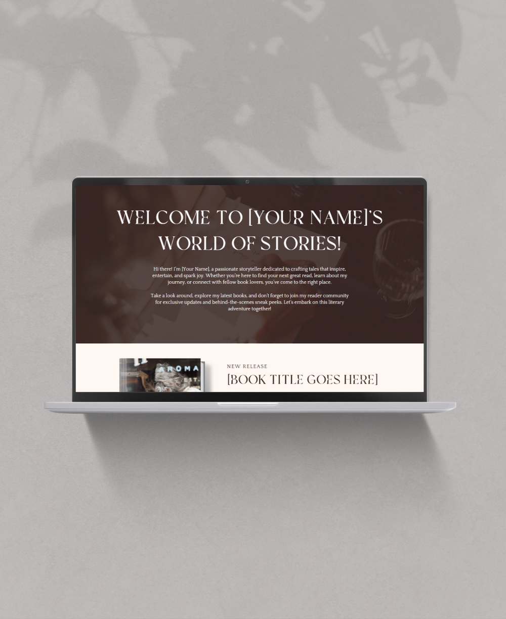 Author Website Mock Up