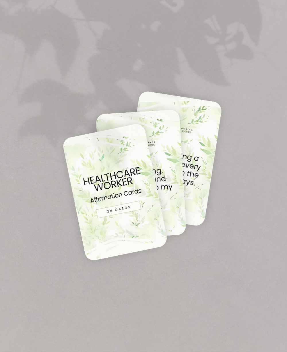 Healthcare Worker Affirmation Cards Mock Ups