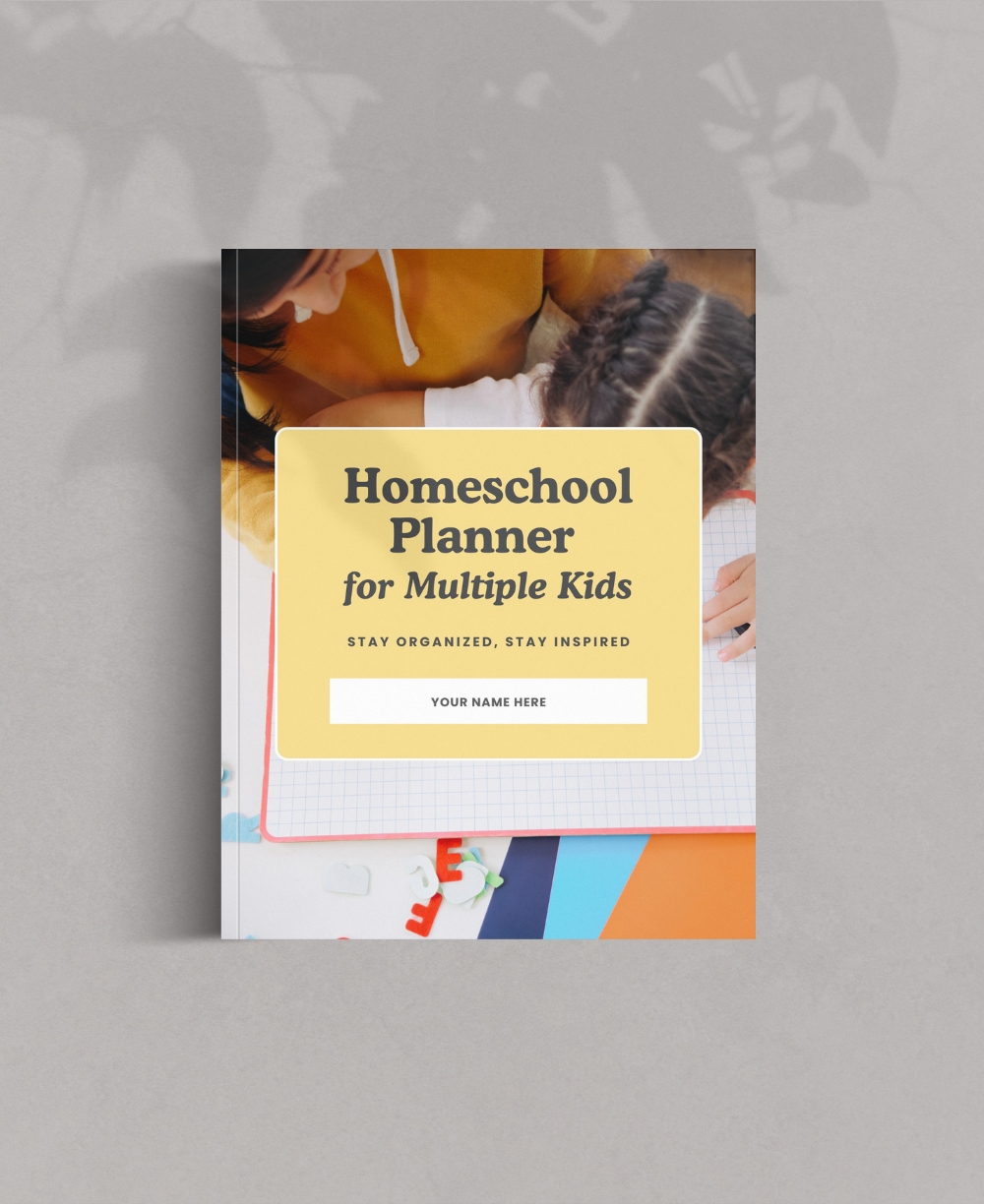 Homeschool Planner For Multiple Kids Mock Up