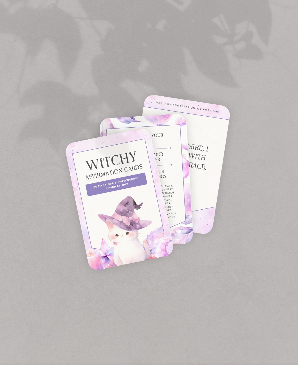 Affirmation Cards Witch Mock Ups