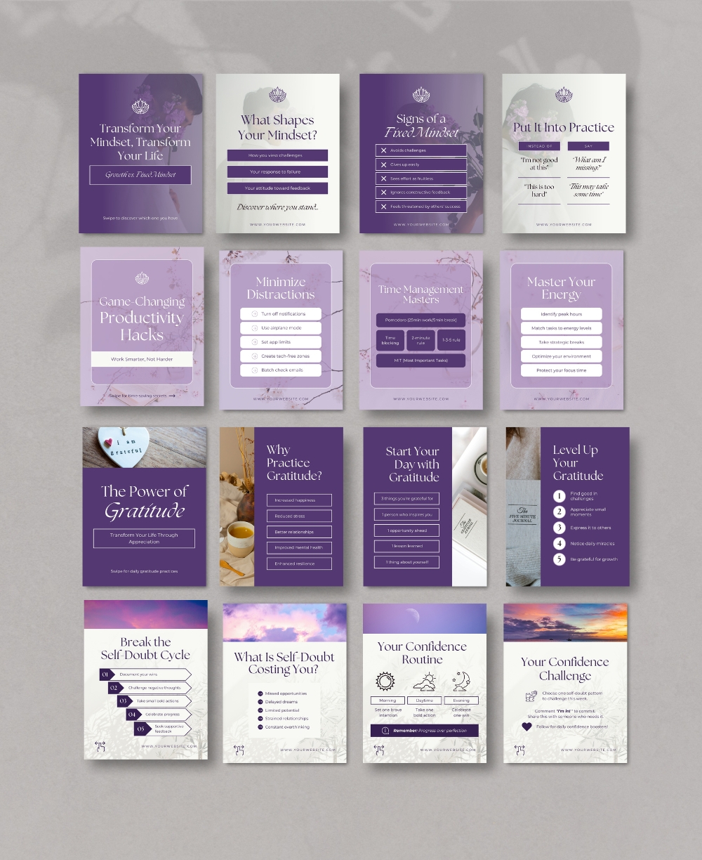 Mindset Coaching Carousels Mock Up