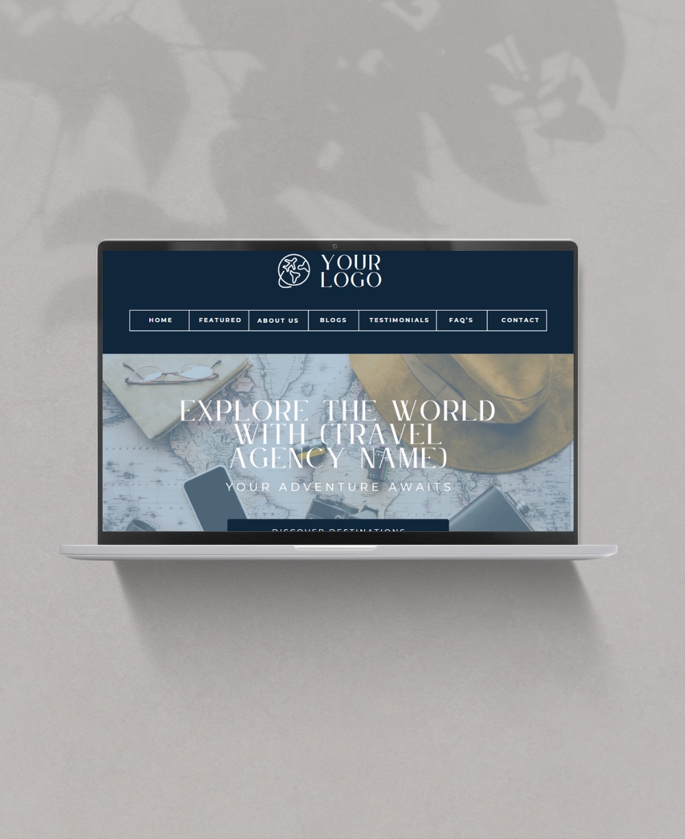 Travel Agent Canva Website Mock Up