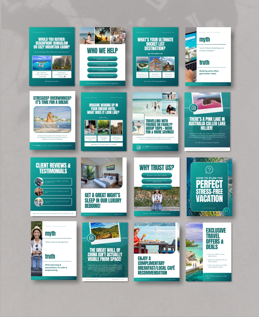 Travel Social Media Posts Mock Up