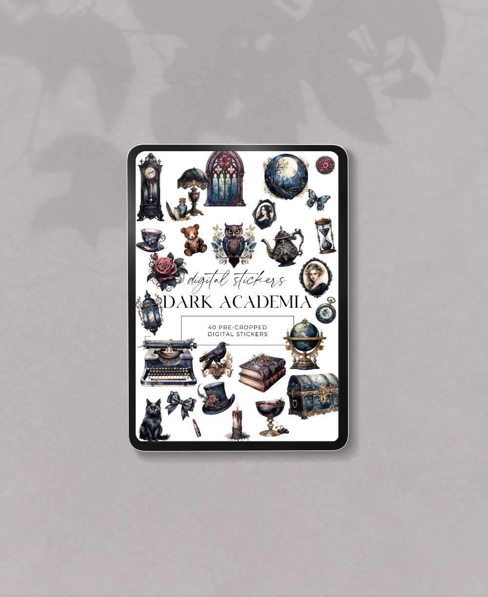 Digital Planner Stickers Dark Academia Mock Ups